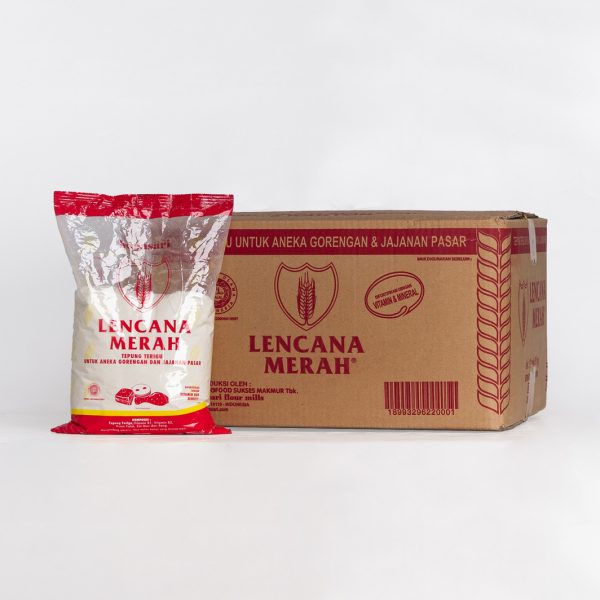 TERIGU LENCANA MERAH ECONOPACK 1KG PER DUS ISI 12PCS