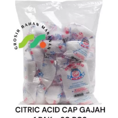 CITRIC ACID CAP GAJAH 50GR (PER PACK)