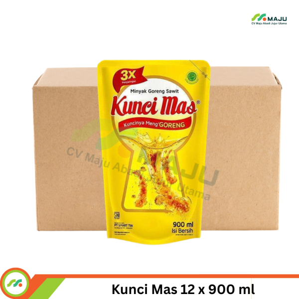 MINYAK KUNCI MAS POUCH 900MLX12 PER DUS