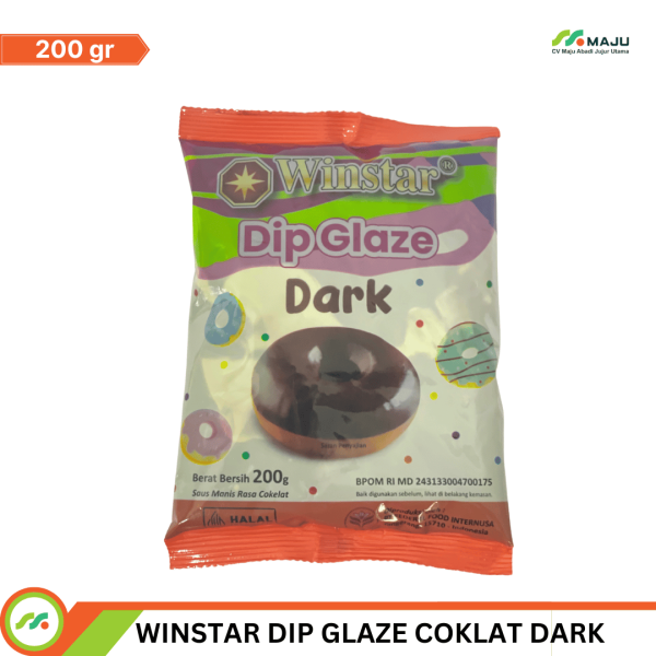 WINSTAR DIP GLAZE DARK COKLAT  ECO 12X200GR - Image 2