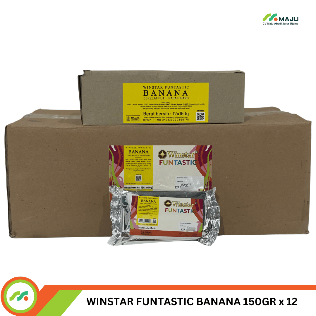 WINSTAR FUNTASTIC COMPOUND BANANA 150 GR (COKLAT BATANG) BAG
