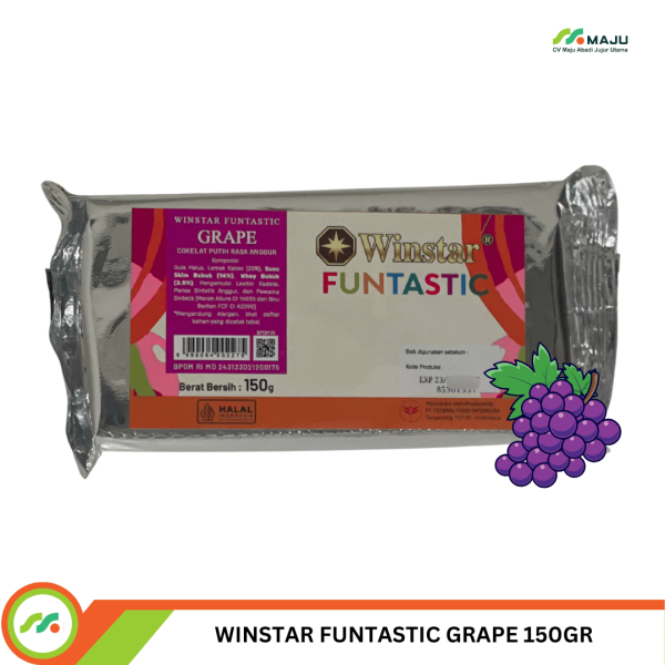 WINSTAR FUNTASTIC COMPOUND GRAPE / ANGGUR 150 GR (COKLAT BATANG) –  PER PCS