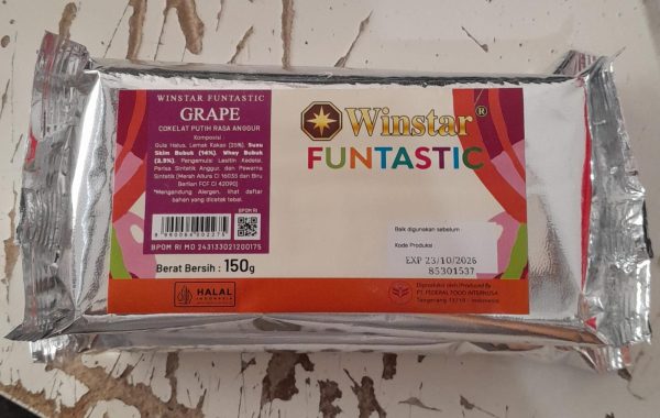 WINSTAR FUNTASTIC COMPOUND GRAPE / ANGGUR 150 GR (COKLAT BATANG) –  PER PCS - Image 4